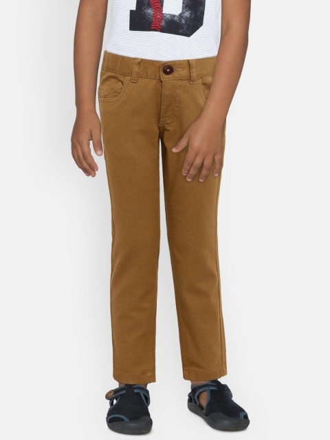 

Indian Terrain Boys Brown Regular Fit Solid Trousers
