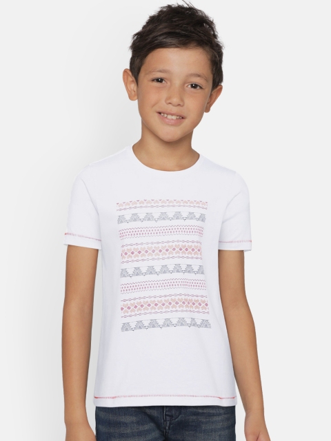 

Indian Terrain Boys White Printed Round Neck T-shirt