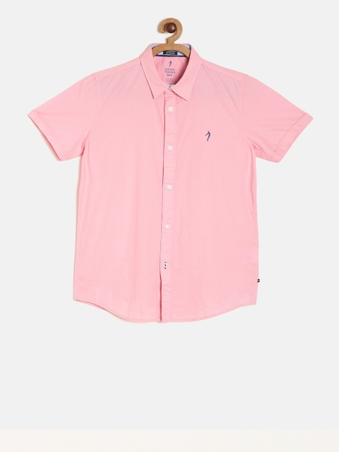 

Indian Terrain Boys Pink Solid Casual Shirt