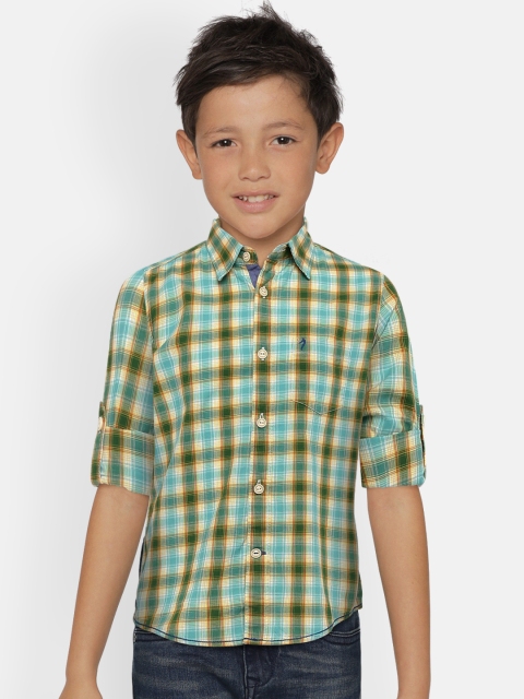 

Indian Terrain Boys Blue & Yellow Checked Shirt