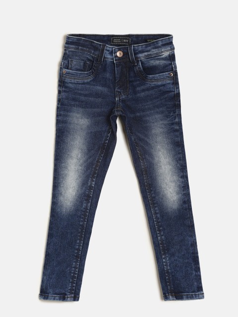 

Indian Terrain Boys Blue Regular Fit Mid-Rise Clean Look Jeans