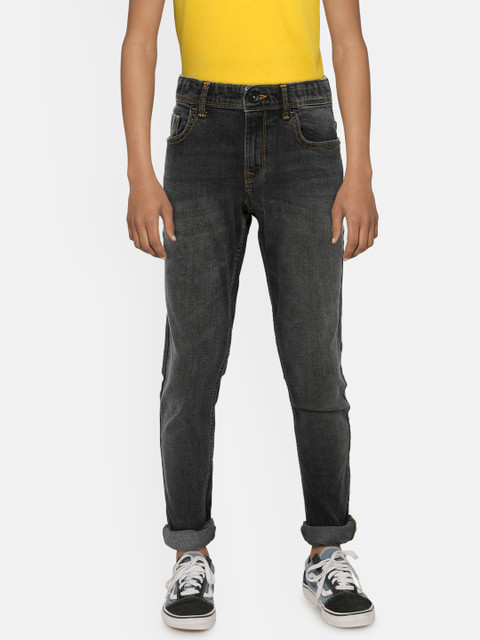 

Indian Terrain Boys Grey Regular Fit Mid-Rise Clean Look Stretchable Jeans