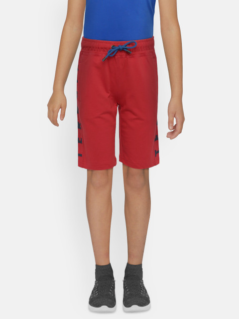 

Indian Terrain Boys Red Printed Regular Shorts