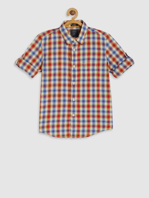 

Indian Terrain Boys Multicoloured Regular Fit Checked Casual Shirt, Multi