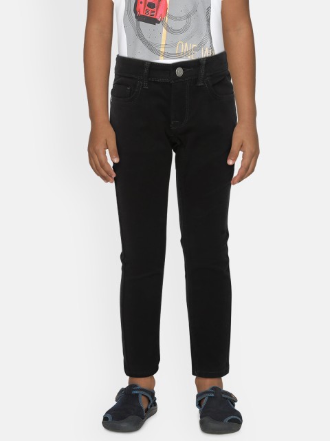 

Indian Terrain Boys Black Regular Fit Mid-Rise Clean Look Stretchable Jeans