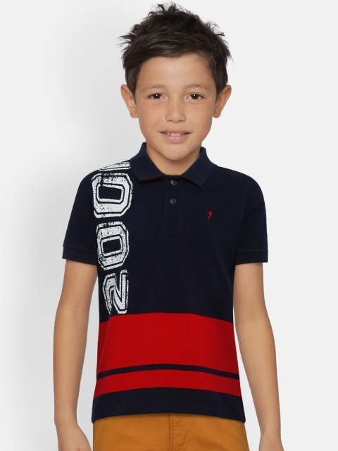 

Indian Terrain Boys Black Colourblocked Polo T-shirt