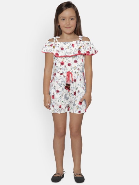 

612 league Off-White Printed Playsuit
