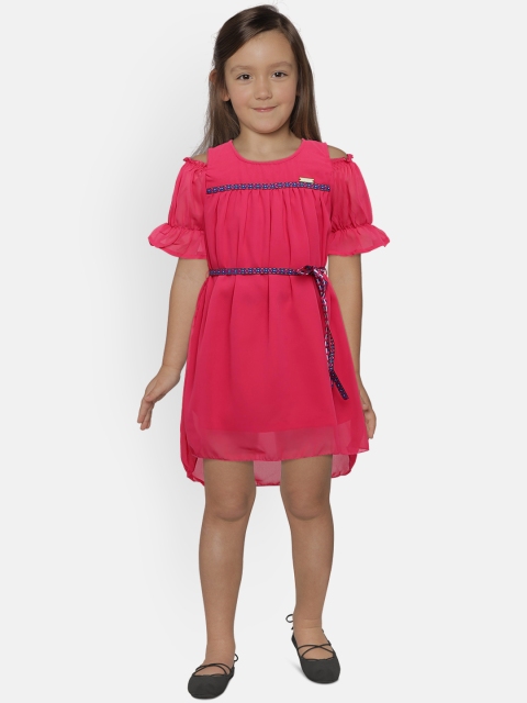 

612 league Pink Solid Tunic, Fuchsia