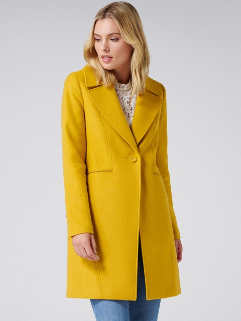 

Forever New Women Yellow Solid Duster Jacket