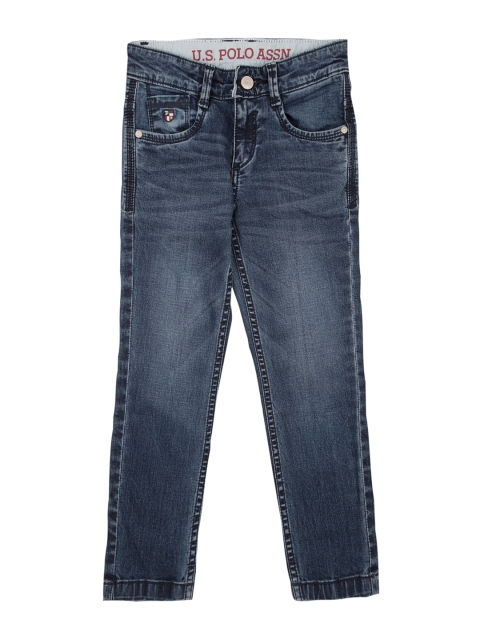 

U.S. Polo Assn. Boys Blue Regular Fit Mid-Rise Clean Look Jeans