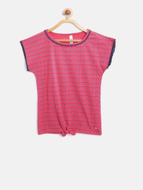 

U.S. Polo Assn. Girls Pink Printed Top