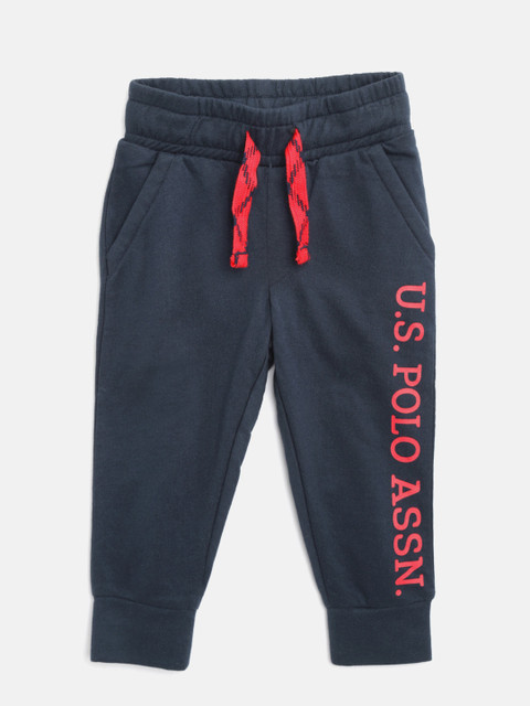 

U.S. Polo Assn. Kids Navy Printed Detail Joggers, Navy blue