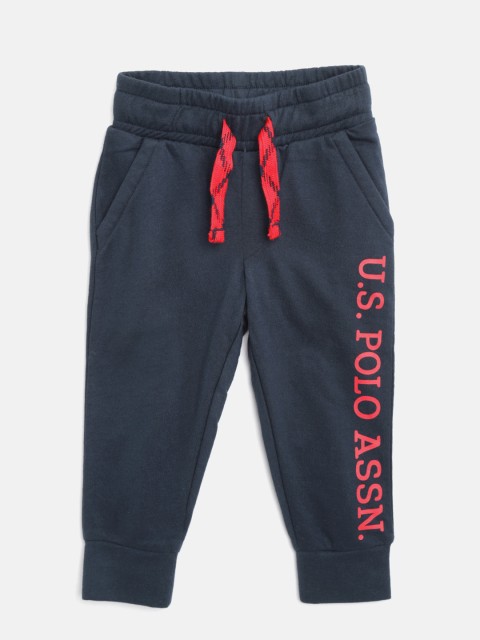 

U.S. Polo Assn. Kids Navy Printed Detail Joggers, Navy blue