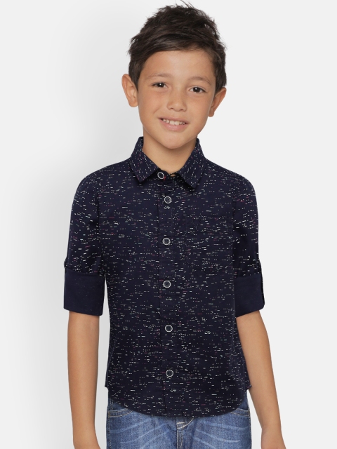 

Allen Solly Junior Boys Navy Blue Printed Casual Shirt