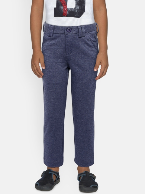 

Allen Solly Junior Boys Navy Blue Solid Regular Trousers