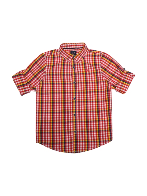 

Allen Solly Junior Boys Red & Yellow Regular Fit Checked Casual Shirt