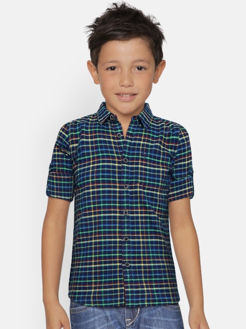 

Allen Solly Junior Boys Multicoloured Regular Fit Checked Casual Shirt, Multi
