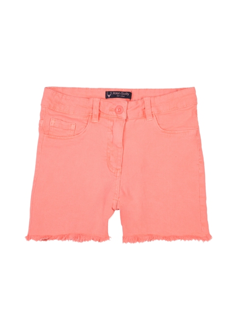 

Allen Solly Junior Girls Orange Solid Regular Fit Shorts