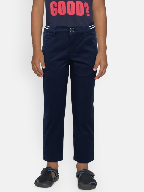 

Allen Solly Junior Boys Navy Blue Solid Regular Trousers