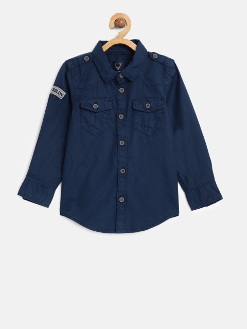 

Allen Solly Junior Boys Navy Blue Regular Fit Solid Casual Shirt