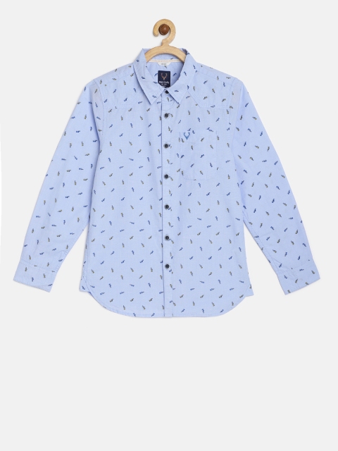 

Allen Solly Junior Boys Blue Regular Fit Printed Casual Shirt