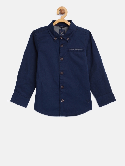 

Allen Solly Junior Boys Navy Blue Regular Fit Solid Casual Shirt
