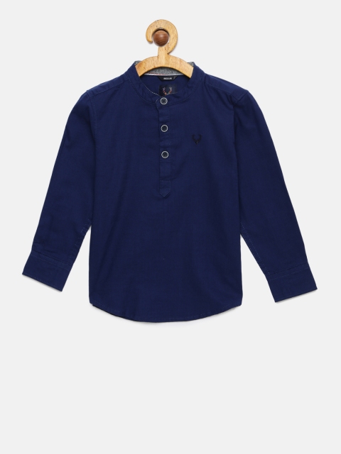 

Allen Solly Junior Boys Navy Blue Solid Casual Shirt