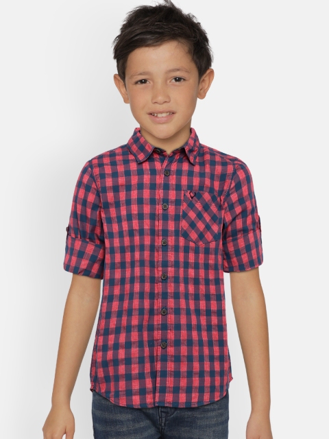 

Allen Solly Junior Boys Red & Blue Checked Casual Shirt