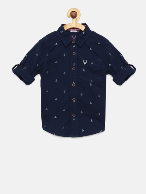

Allen Solly Junior Boys Navy Blue Printed Casual Shirt
