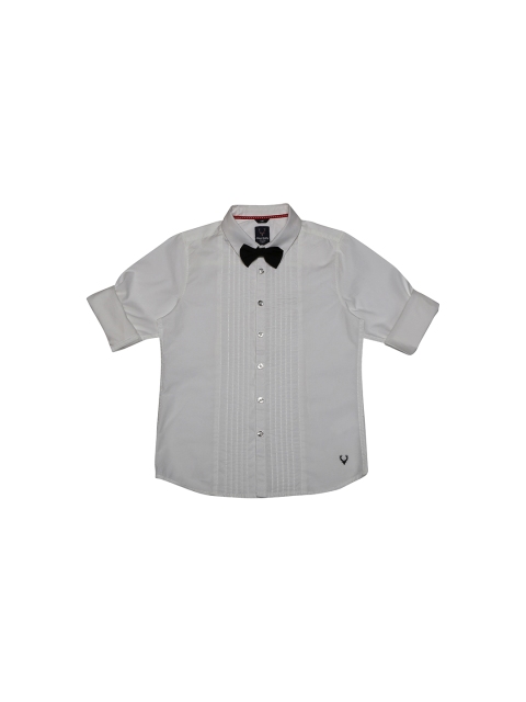 

Allen Solly Junior Boys Grey Regular Fit Solid Party Shirt