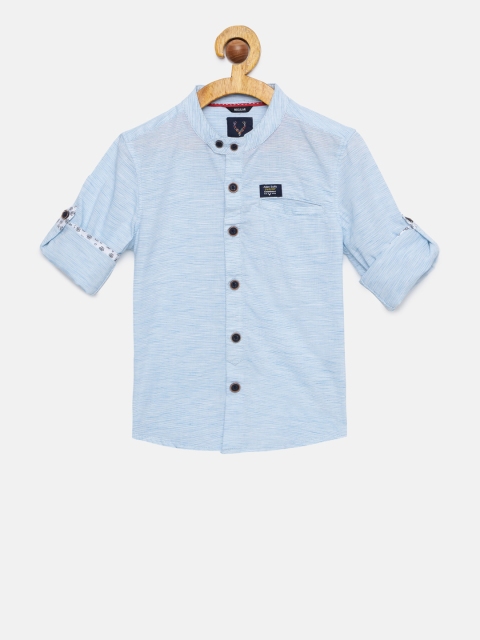 

Allen Solly Junior Boys Blue Solid Casual Shirt