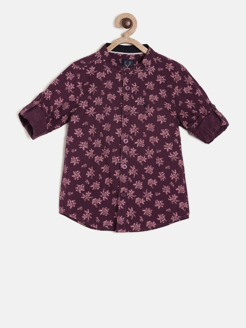 

Allen Solly Junior Boys Burgundy Regular Fit Printed Casual Shirt