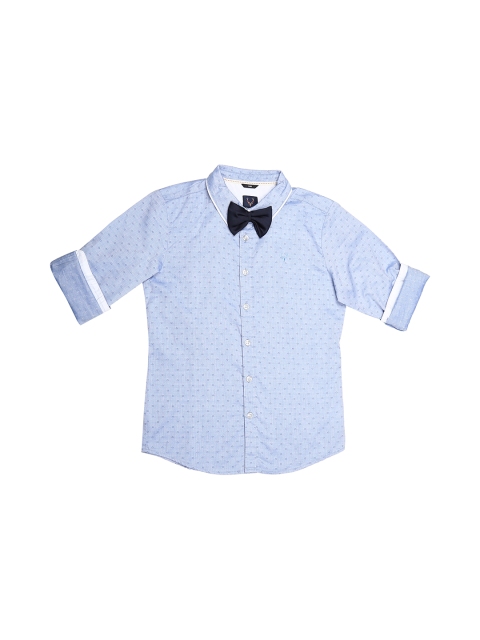 

Allen Solly Junior Boys Blue Regular Fit Self Design Casual Shirt