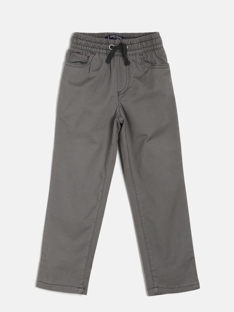 

Allen Solly Junior Boys Grey Regular Fit Solid Trousers