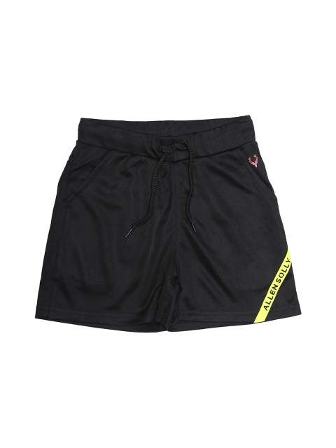 

Allen Solly Junior Boys Black Solid Regular Fit Regular Shorts