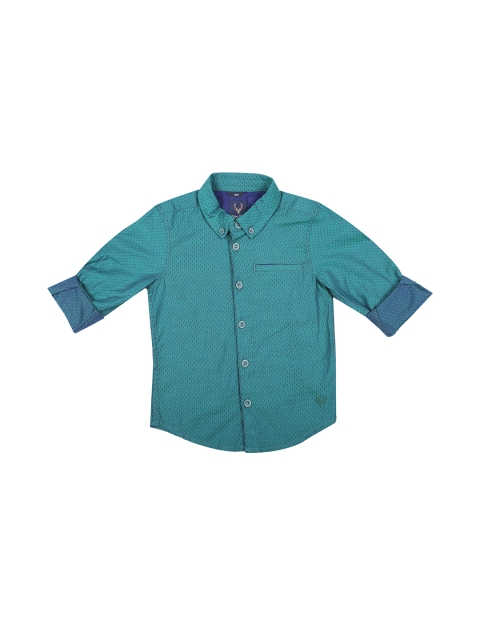 

Allen Solly Junior Boys Green Regular Fit Self Design Casual Shirt