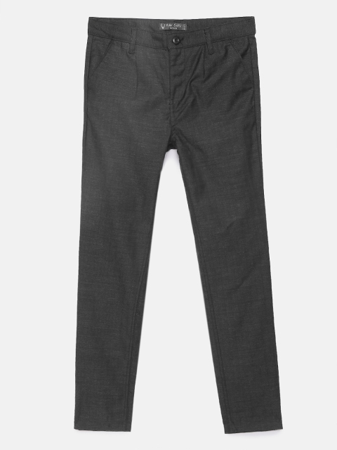 

Allen Solly Junior Boys Charcoal Grey Regular Fit Solid Formal Trousers