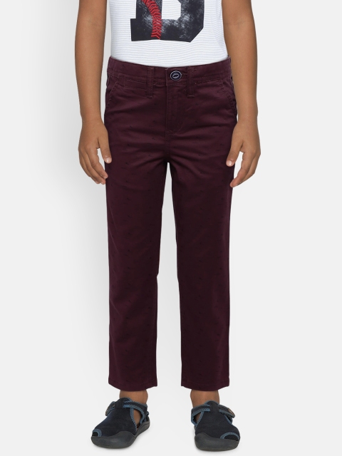 

Allen Solly Junior Boys Burgundy Printed Chinos