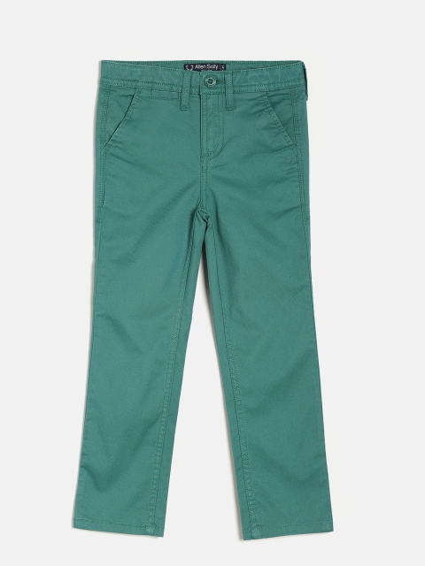 

Allen Solly Junior Boys Green Solid Chinos