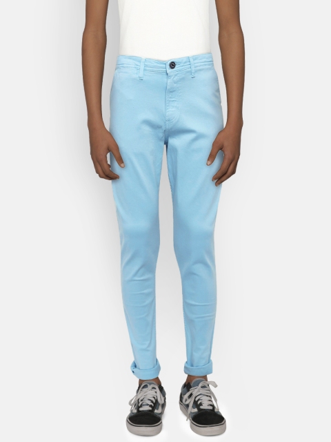 

Allen Solly Junior Boys Turquoise Blue Regular Fit Solid Chinos