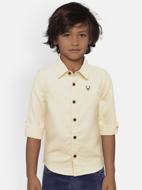 

Allen Solly Junior Boys Yellow Solid Casual Shirt