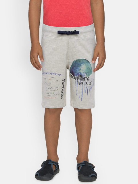 

Allen Solly Junior Boys Grey Printed Regular Fit Regular Shorts