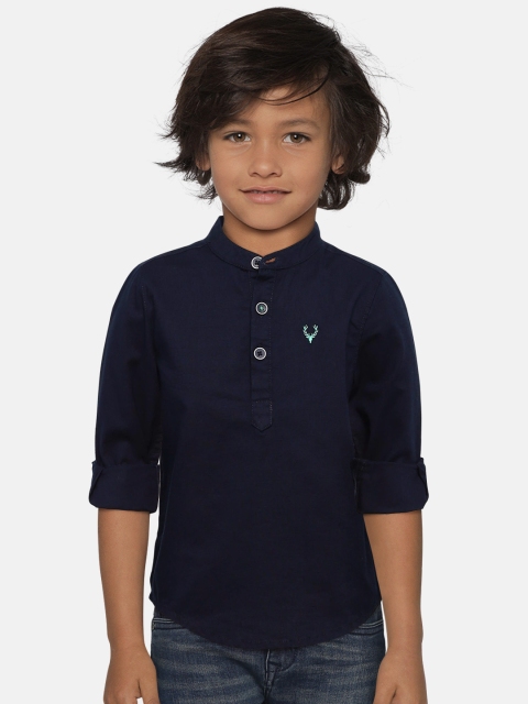 

Allen Solly Junior Boys Navy Blue Solid Casual Shirt