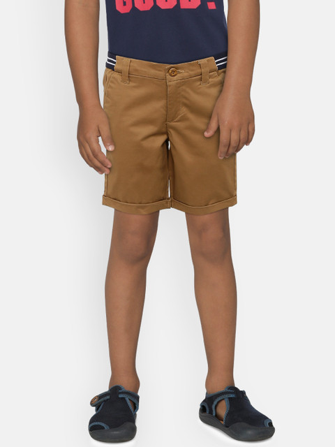 

Allen Solly Junior Boys Khaki Brown Solid Regular Fit Regular Shorts