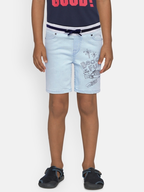 

Allen Solly Junior Boys Blue Printed Regular Fit Regular Shorts
