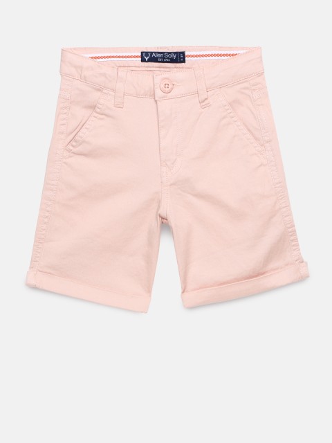 

Allen Solly Junior Boys Pink Solid Regular Fit Regular Shorts