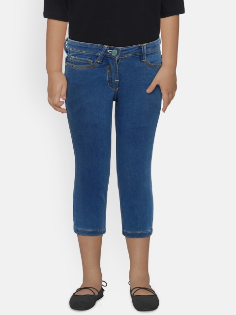 

Allen Solly Junior Girls Blue Regular Fit Mid-Rise Clean Look Stretchable Jeans