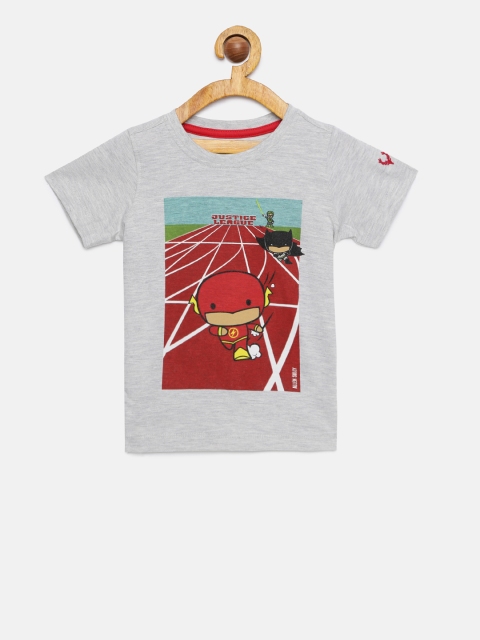

Allen Solly Junior Boys Grey & Red Printed Round Neck T-shirt
