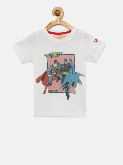 

Allen Solly Junior Boys Off-White Printed Round Neck T-shirt