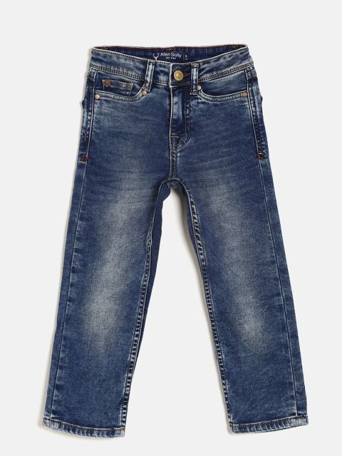 

Allen Solly Junior Boys Blue Regular Fit Mid-Rise Clean Look Jeans